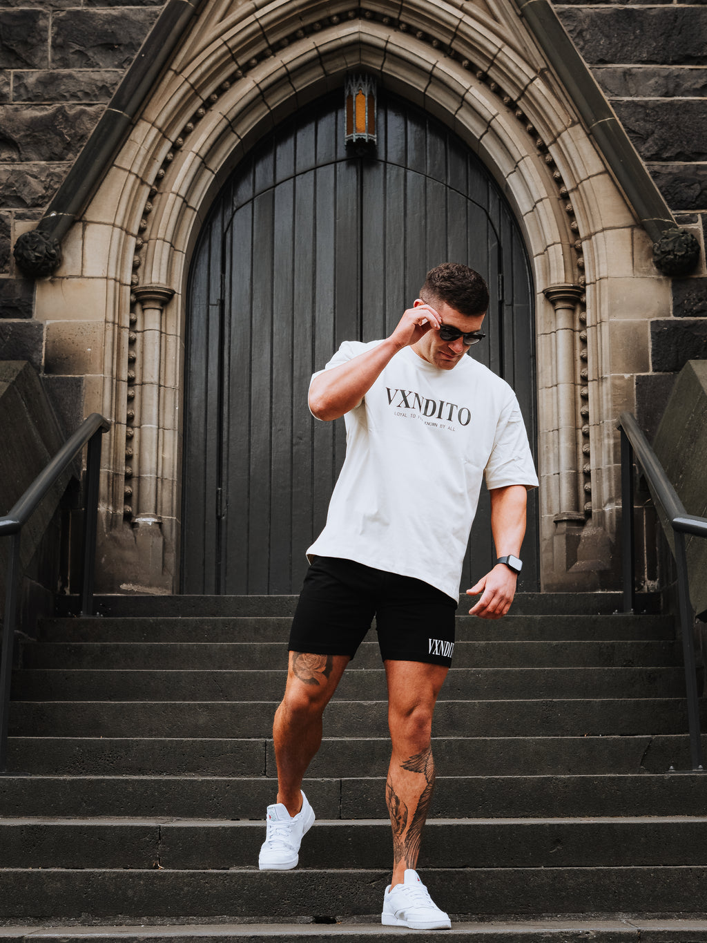 VXNDITO Signature Tee – Bone